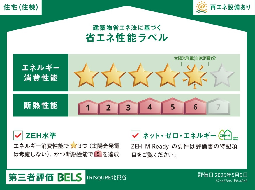 TRISQUARE北糀谷の省エネ性能ラベル