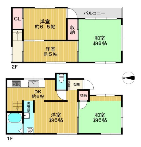 大泉町3丁目戸建の間取り|各部屋の広さが確保できた間取りとなっており、レイアウトの自由度も高い物件となっております。