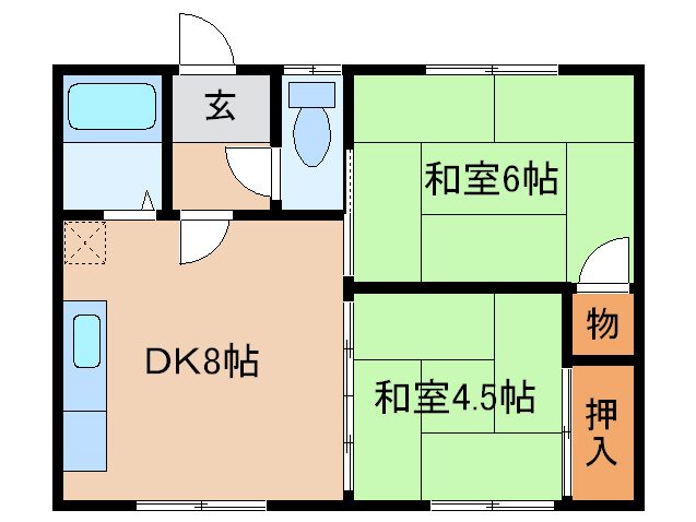 フラワーハイツ（緑ヶ岡）の間取り