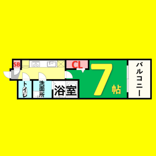 パルティール並木　名古屋市賃貸　仲介手数料無料の間取り