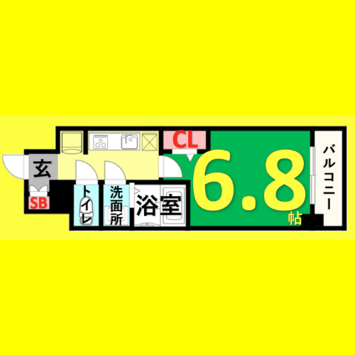 ファステートNAGOYA今池バレンシア　名古屋市賃貸　仲介手数料無料の間取り