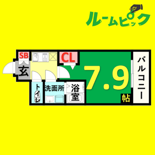 SHOKEN Residence名古屋<泉>　名古屋市賃貸　仲介手数料無料の間取り