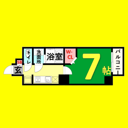 axis nagoya sw　名古屋市賃貸　仲介手数料無料の間取り
