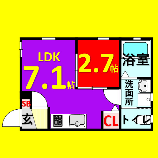 ピアチェーレ桜　名古屋市賃貸　仲介手数料無料の間取り