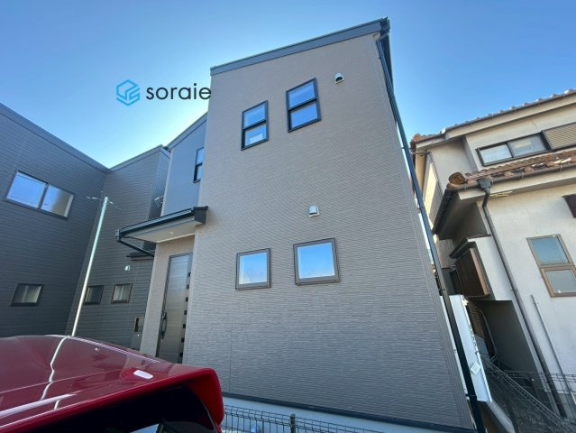入間仏子第7期全3棟　新築戸建　リーブルガーデンの外観|令和8年2月2日撮影。