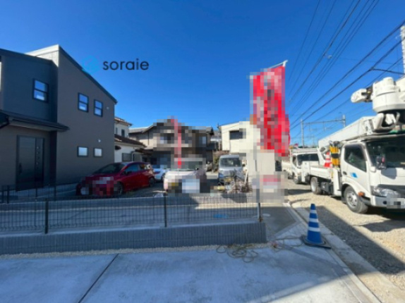 入間仏子第7期全3棟　新築戸建　リーブルガーデンの前面道路含む現地写真|令和8年2月2日撮影。