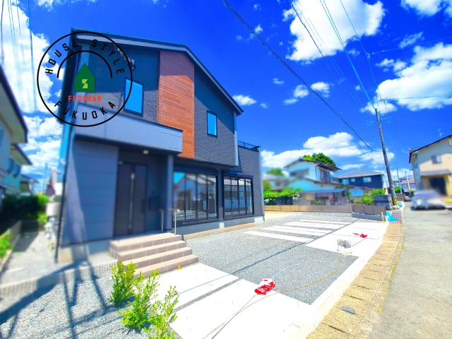 福岡市東区千早1丁目第2-2棟(1号棟)の外観：施工例|デザイン性のある外観です。