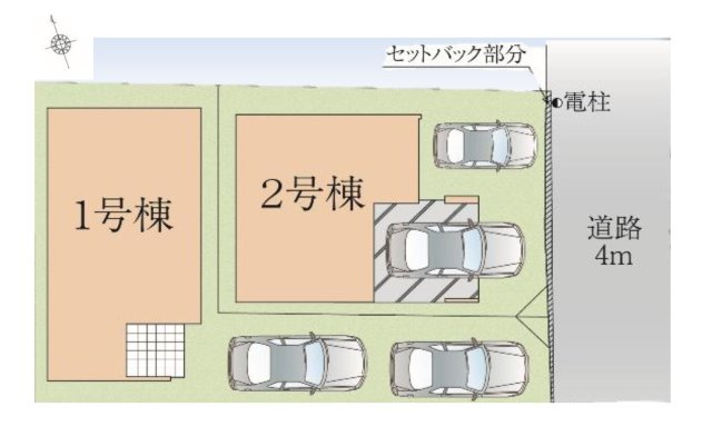 大野城市白木原4丁目第1-2棟（2号棟）　の区画図|配置図（2号棟）
