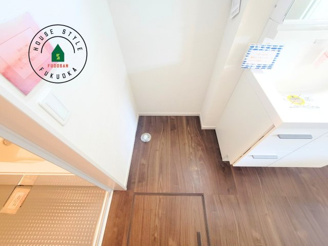 福岡市博多区浦田2丁目第1-1棟（1号棟）　の内観：施工例|ランドリースペースとなります。広々して有効的にご使用できます。 