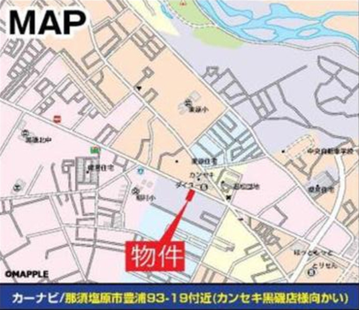 いろどりアイタウン那須塩原並木町　1号棟の地図|那須塩原市並木町116-439　付近となっております