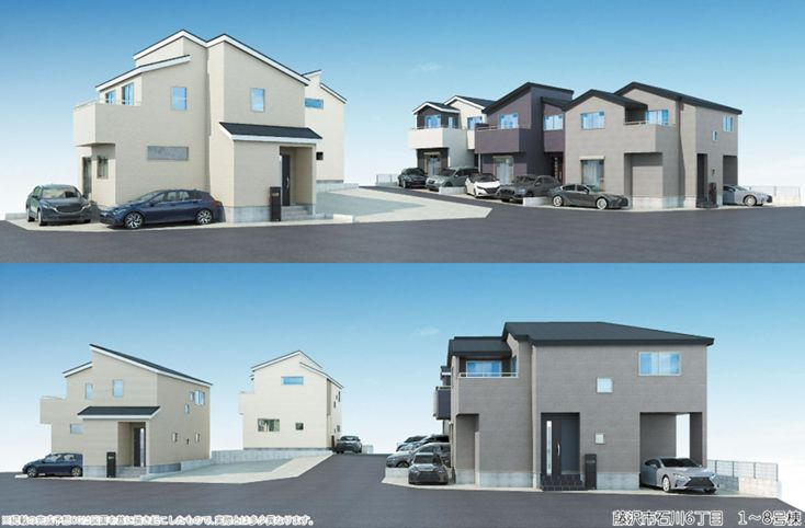 藤沢市石川6丁目新築戸建て　8号棟の外観パース|外観イメージ「藤沢市石川6丁目新築戸建て」