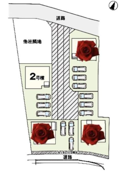 前橋市東善町１期２号棟の区画図|区画図