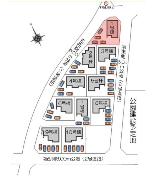第３富士見町時沢１号棟の区画図|区画図