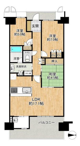 【間取り】 | フィレール西神南