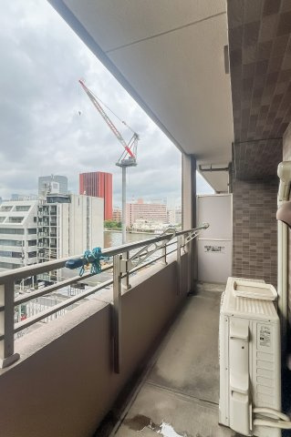 オーベル月島リバージュグランのバルコニー