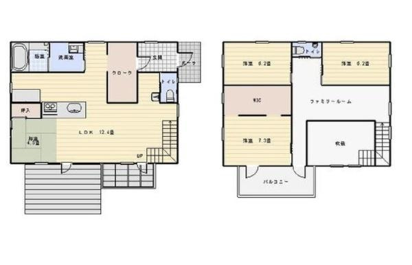 岩出市波分　中古戸建の間取り