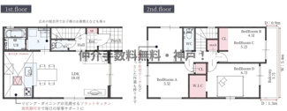 【間取り】 | 神戸市西区伊川谷町潤和　新築戸建1号棟　仲介手数料無料！ | 西区伊川谷町潤和　新築1号棟　仲介手数料無料！