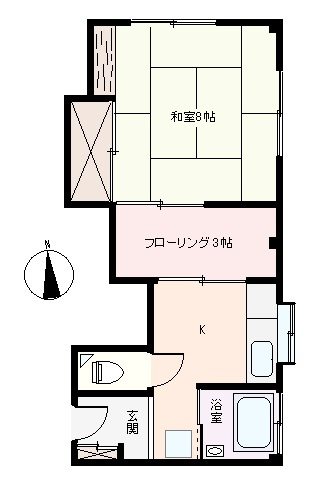 S1270R　大傳アパートの間取り