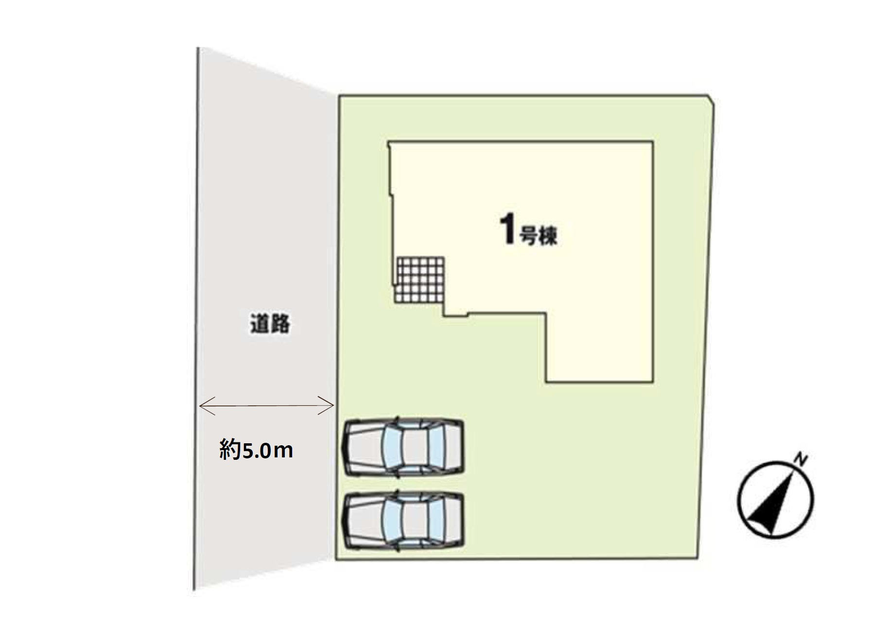 福岡市東区下原2丁目第3-1棟（1号棟）　の区画図|配置図（1号棟）