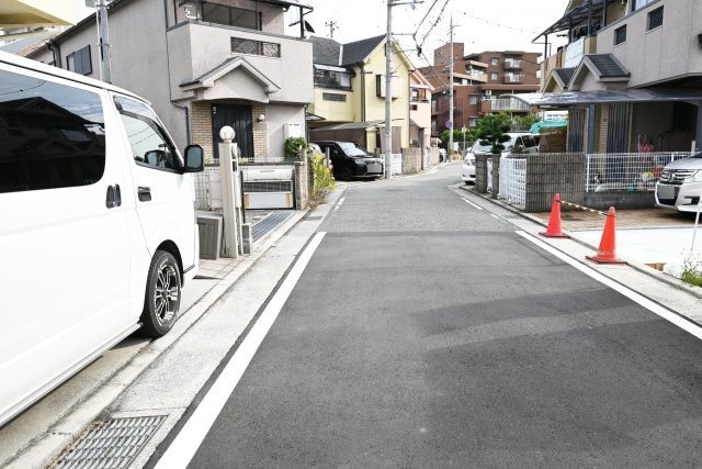 ハッピータウン尼崎田能4丁目の前面道路含む現地写真|全面道路幅員5.0ｍ