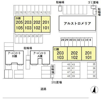 【区画図】 | コーポサツキ Ｂ