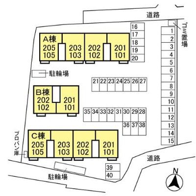 【区画図】 | フレアヒルズ岡本 Ｃ