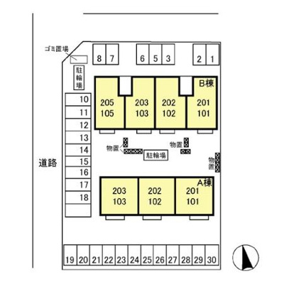 【区画図】 | クローバーヒル城南 Ａ