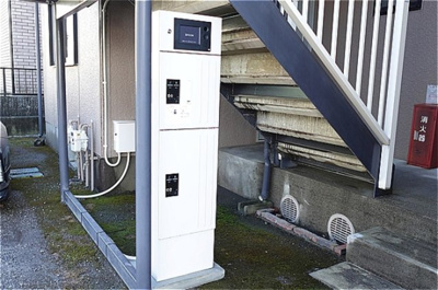 【バルコニー】 | 第３明清ハイツ Ｂ | 階段下に宅配ボックス設置しました