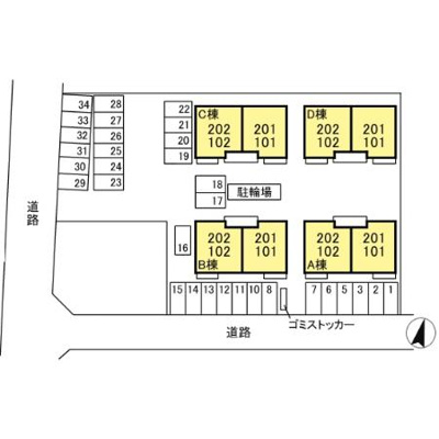【区画図】 | サングリーン Ｄ