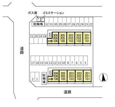 【区画図】 | ルミエールヤナセ Ａ