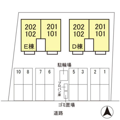 【区画図】 | コーポ･アイ Ｅ