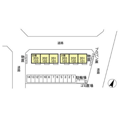 【区画図】 | グリーンハイツ Ａ