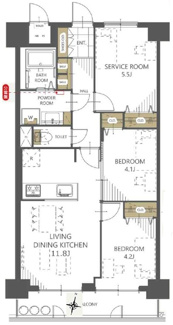 【間取り】 | 【上質リノベ】ライオンズマンション楽々園駅前