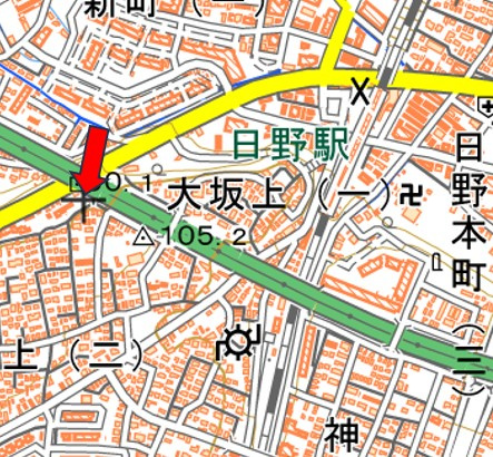 日野市1棟アパートの地図