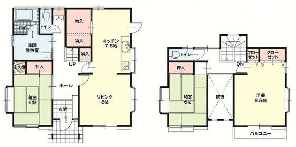 KEM宇都宮市砥上町1期の間取り|全室南向きで陽当たりの良い間取りです