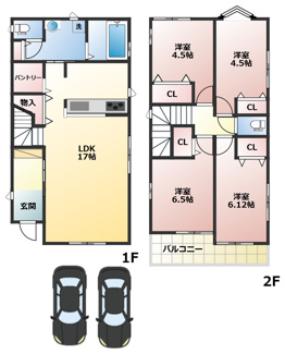 【間取り】 | 三木市緑が丘町西2丁目貸家