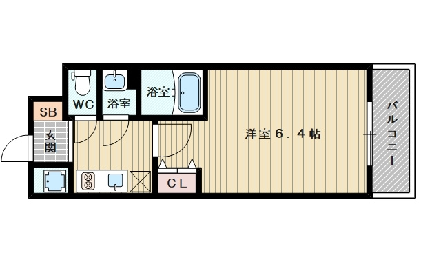 1Kのお部屋です