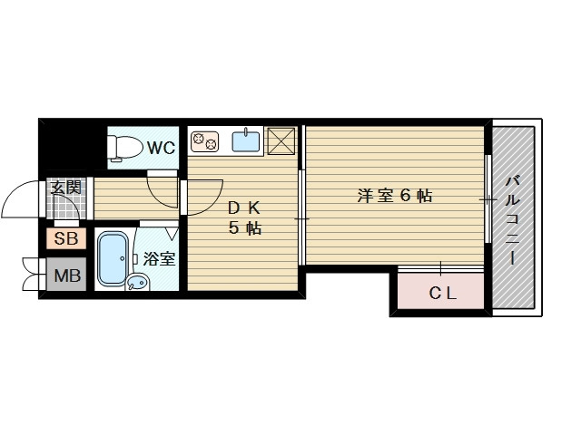 1DKのお部屋です。