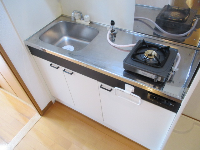 ガスキッチンで料理もしやすいですね