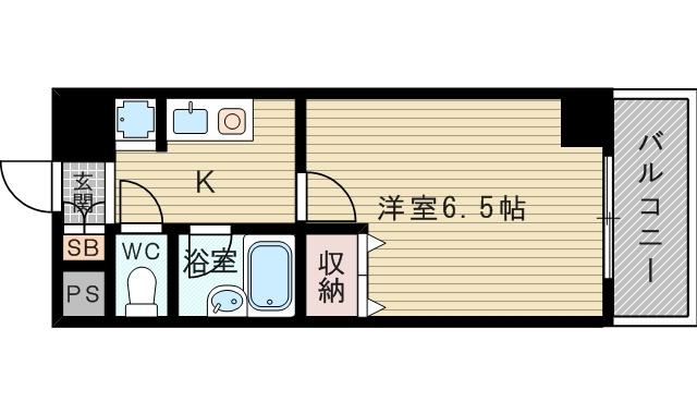 1Kのお部屋です