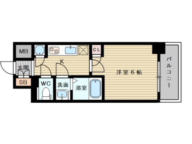 間取り図です。反転の間取り図です
