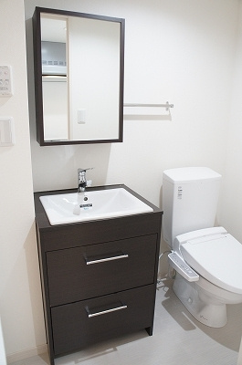 リブリ・エレメントの独立洗面台|明るい洗面所です