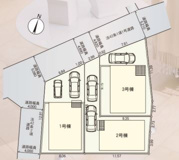 厚木市旭町3丁目　新築分譲住宅　全3棟の画像