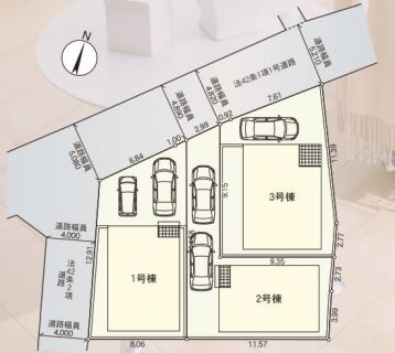 【外観】 | 厚木市旭町3丁目　新築分譲住宅　全3棟