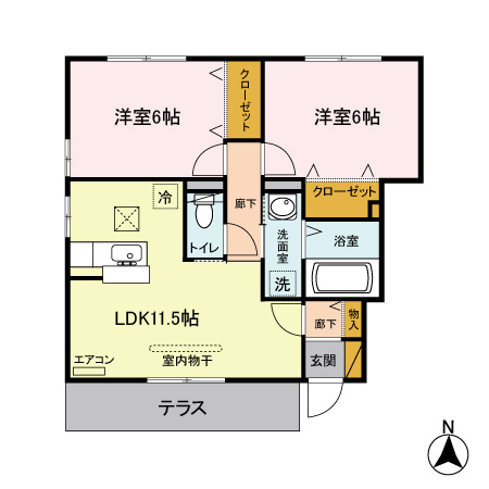 【間取り】 | エーデルワイス Ａ