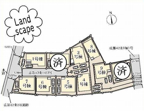 【区画図】 | 【仲介手数料０円】茅ヶ崎市松林2丁目第2　新築一戸建て　全10棟 | 【仲介手数料０円】茅ヶ崎市松林2丁目第2　新築一戸建て　全10棟