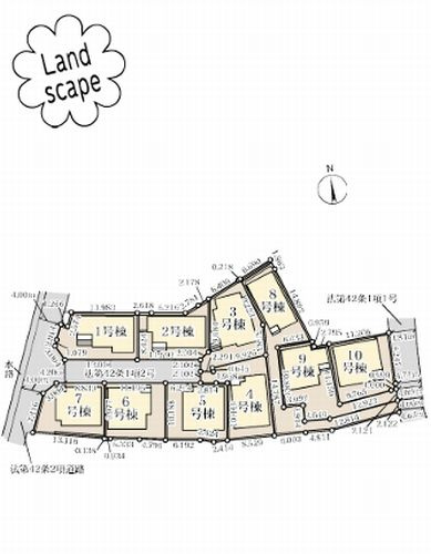 【区画図】 | 【仲介手数料０円】茅ヶ崎市松林2丁目第2　新築一戸建て　全10棟 | 【仲介手数料０円】茅ヶ崎市松林2丁目第2　新築一戸建て　全10棟