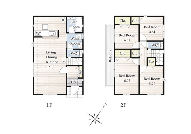 【間取り】 | 間取り図：1号棟