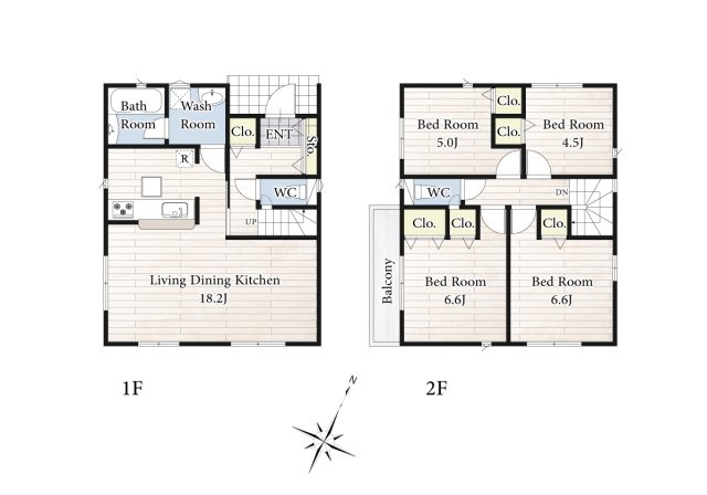 【間取り】 | 間取り図：4号棟