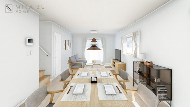 【完成予想図】 | 贅沢な暮らしにぴったり設備が魅力♪家事導線の良い水回りで毎日綺麗家事もラクラク♪早朝、夜間問わず現地見学＆周辺環境ご案内致します♪